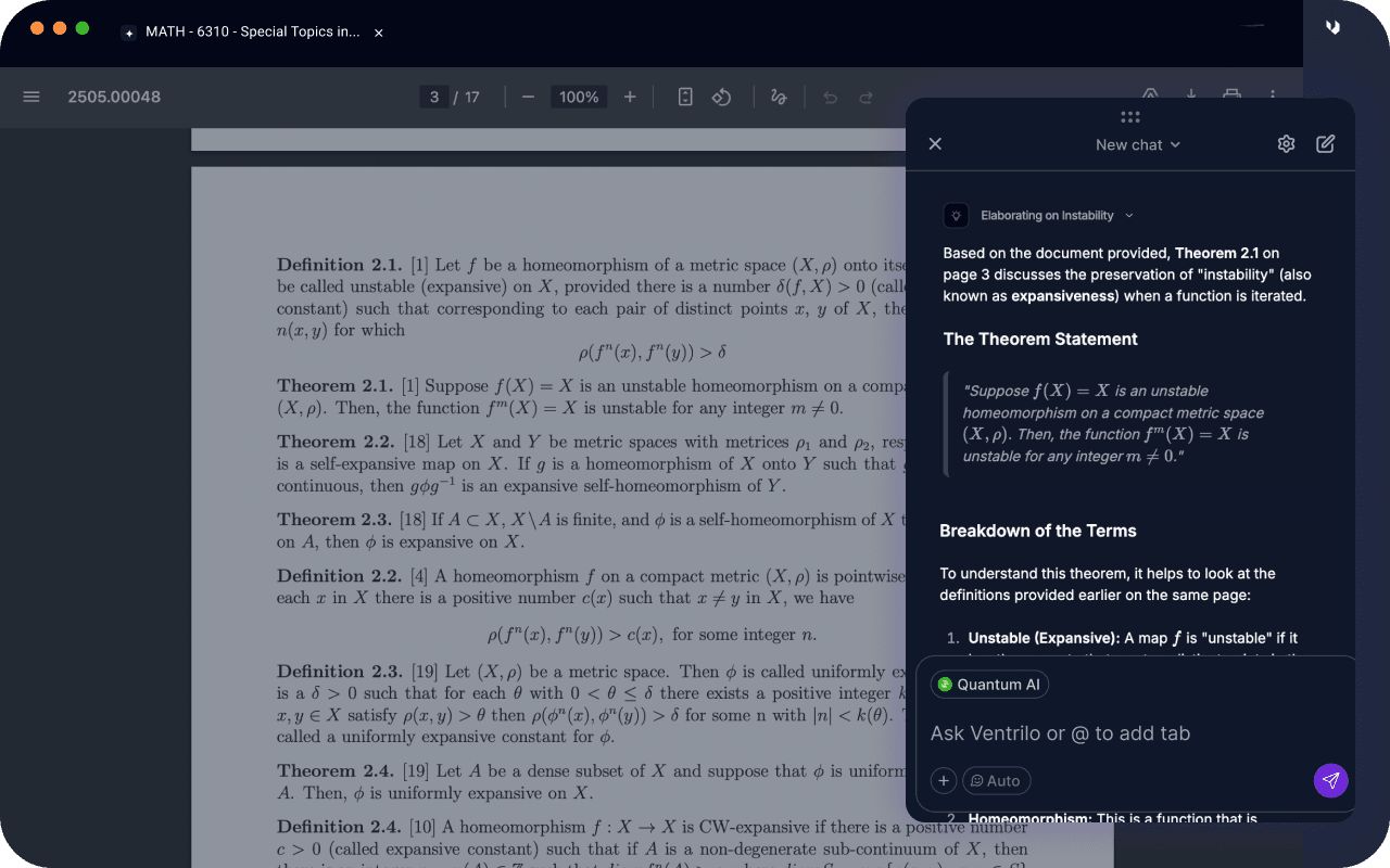 Ventrilo explaining a highlighted passage inline